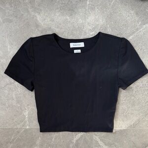 Babaton Classic Black contour Crop Top
